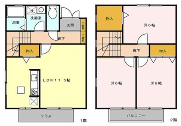 ガーデンコートBの物件間取画像
